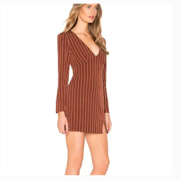 Revolve Privacy Please Curtis Dress Striped Long Sleeve Mini NWT S - Picture 2 of 9